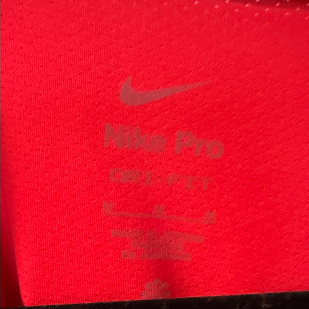 Nike Women's Bright Red Long Sleeve Running shirt - Picture 2 of 3